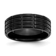 thumbnail image 1 of Stainless Steel Black Plated 8mm Ring Wedding Man  For Dad Mens  For Him, 1 of 10