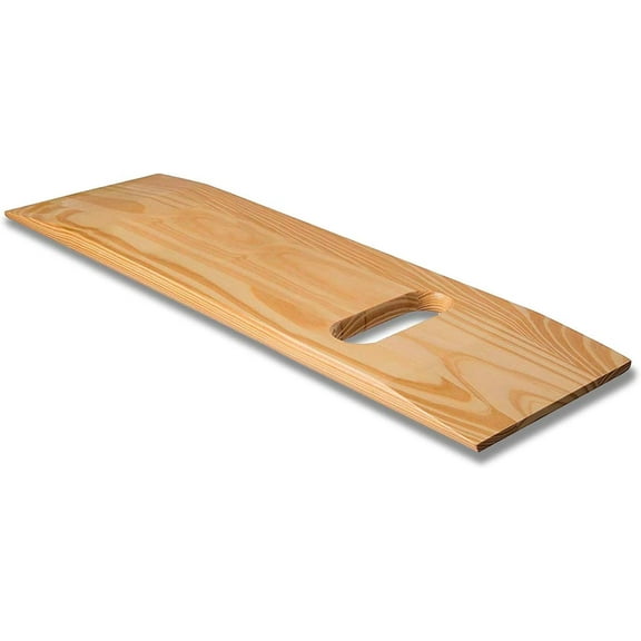DMI Transfer Board and Slide Board made of Heavy-Duty Wood for Patient, Senior and Handicap Move Assist and Slide Transfers, FSA and HAS Eligible, Holds up to 440 Pounds, 1 Cut out Handle, 24 x 8 x.75