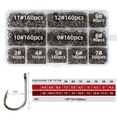 thumbnail image 4 of Juego de anzuelos de pesca Ishni con tubo de anzuelo en caja de 1600 piezas con anzuelo de púas y orificio, 4 of 5