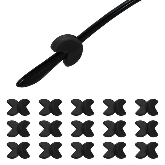 Uxcell 15Pair Silicone Eyeglasses Retainer, Anti-slip Glasses Ear Hook Soft Elastic Silicone Eyeglass Ear Grips Holder for Sunglasses Sport Study, Black