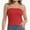 Red, variant on Strapless Crop Tube Tops for Women Solid Color Trendy Sexy Cami Tops