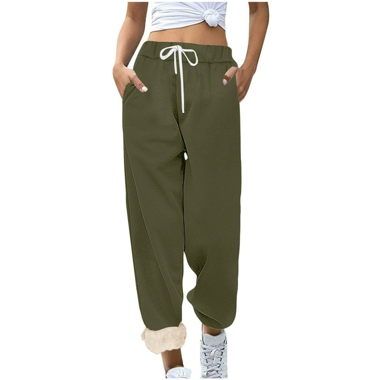 Black Cargo Pants Jogging Bottoms Warm Leisure Trousers Thermal