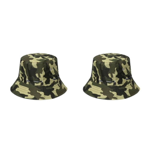 Thinsony Polyester Breathable Fisherman Cap For Sun Protection And Comfort Sunscreen Fisherman Cap Hat Summer disruptive pattern3 58cm 2Set