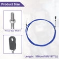 thumbnail image 4 of Unique Bargains 500cm 16FT 33C/3300 Marine Boat Throttle Shift Control Cable Blue with Fastening Head, 4 of 6