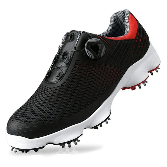 VALINK Golf Chaussures Hommes Antidérapant Respirante Rotation Lacets Sport Formateurs à Pointes Chaussures de Golf