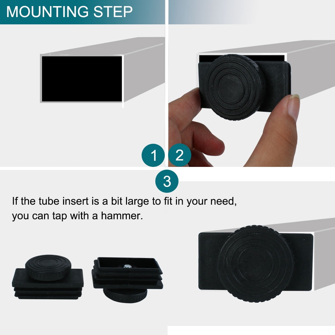 Unique Bargains 4Pcs Adjustable Leveling Feet Inserts Furniture Table Glide 0.98" x 1.96"