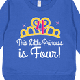 thumbnail image 3 of Inktastic 4th Birthday Princess Girls Crown Toddler Sweatshirt, 3 of 4