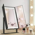 thumbnail image 5 of Impressions Vanity Trifold LED Makeup Mirror for Desk, Lavish Tri Tone Vanity Mirror With Touch Control (Black), 5 of 6