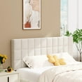 thumbnail image 5 of Andeworld Velvet Upholstered Tufted Queen Size Headboard,Wood Head Board with Metal Legs, Adjustable Height from 42” to 56”, Bed Headboard in Modern Design,Backboard for Bed, Beige, 5 of 8