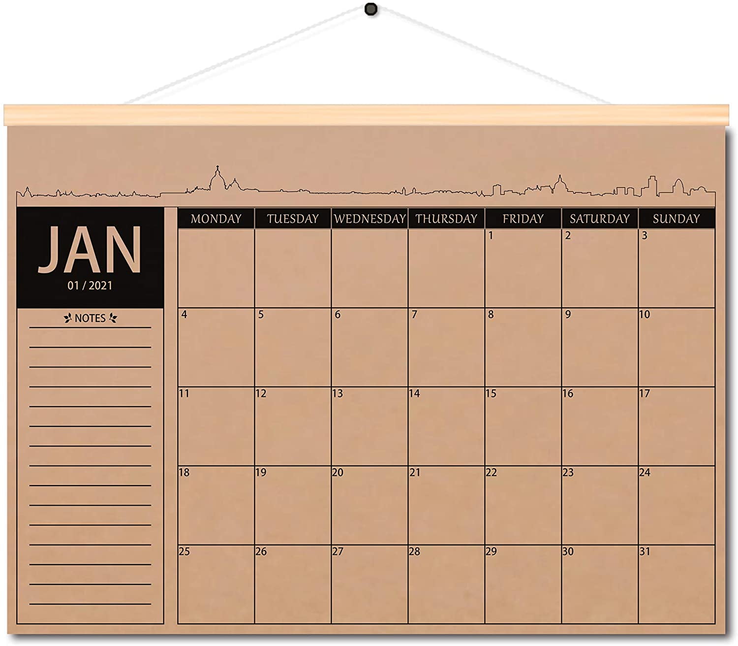 PLANNER CAN BE PERSONALISED 2019 A1 YEAR WALL CALENDAR
