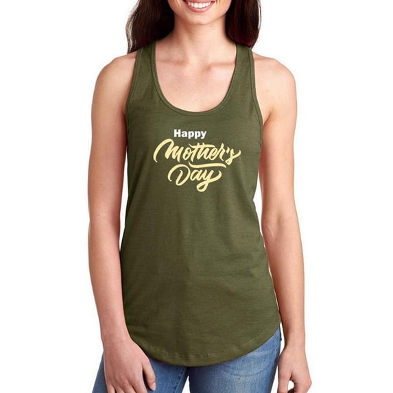 Mothers Day Butter Lettering Racerback Tank Women -Image by Shutterstock, Female XX-Large