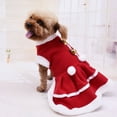 thumbnail image 6 of Pet Dog Christmas Winter Warm Clothes Costume Red Dress Puppy Fleece Skirt, 6 of 8