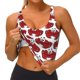 thumbnail image 3 of Balery Cute Red Crab Sujetadores deportivos con espalda cruzada para mujer, acolchados, sin costuras, de alto impacto, ideales para yoga, gimnasio, entrenamiento y fitness.-Large, 3 of 8