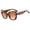 Leopard, variant on 2D Flat, Retro Cat-Eye Flower Power Glasses - Vintage Hinge & Decoration, Lightweight Flat Eyewear for Parties, Weddings, Casual Attire - Elegant Accessory (No Prescription Needed)