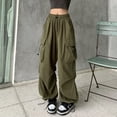 thumbnail image 6 of Autumn New Fashion Retro Hip-Hop Overalls Women's Street Casual Loose Big Pocket Wide Leg Pants Women's Clothes Women's Pants-2-M, 6 of 6
