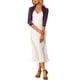 thumbnail image 2 of INSPIRAR CHIC Blusas Semi Transparentes para Mujeres Elegante Cárdigan Bolero Shrug Púrpura 3XL, 2 of 6