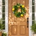 thumbnail image 6 of Nkmbld Artificial Wreath Decor, Artificial Hanging Lemon Wreath for All Year Round Indoor Outdoor Farmhouse Home Porch Wall Window Decor, 6 of 8
