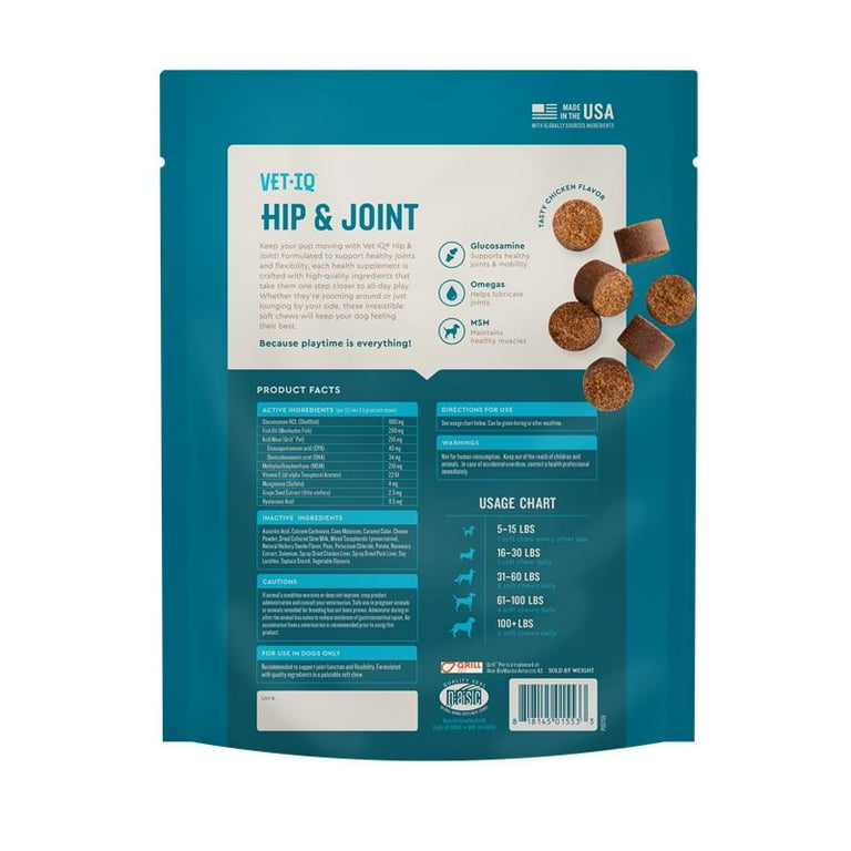 VetIQ Hip and Joint for Dogs Chicken Flavor VetIQ Hip and Joint for Dogs Chicken Flavor