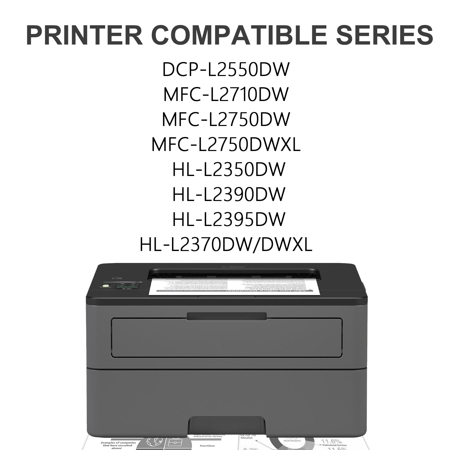 TN730 TN760 Toner Cartridge 2 Pack Black Compatible for Brother TN-730 TN 730 TN-760 TN 760 Toner for DCP-L2550DW MFC-L2750DWXL HL-L2395DW Printer Ink