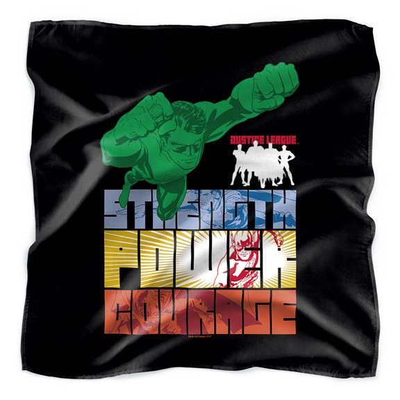 Justice League Heroic Qualities Bandana (21 in x 21 in)