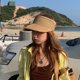 thumbnail image 5 of Viseras para el sol para mujer, sombrero de sol negro, sombrero de playa de ala ancha, protección UV, sombrero de paja, viseras enrollables, sombrero de viaje de cola de caballo de verano, 5 of 5