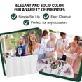 thumbnail image 2 of Exquisite Disposable White Plastic 120-Inch Round Tablecloth for Parties, 2 of 7