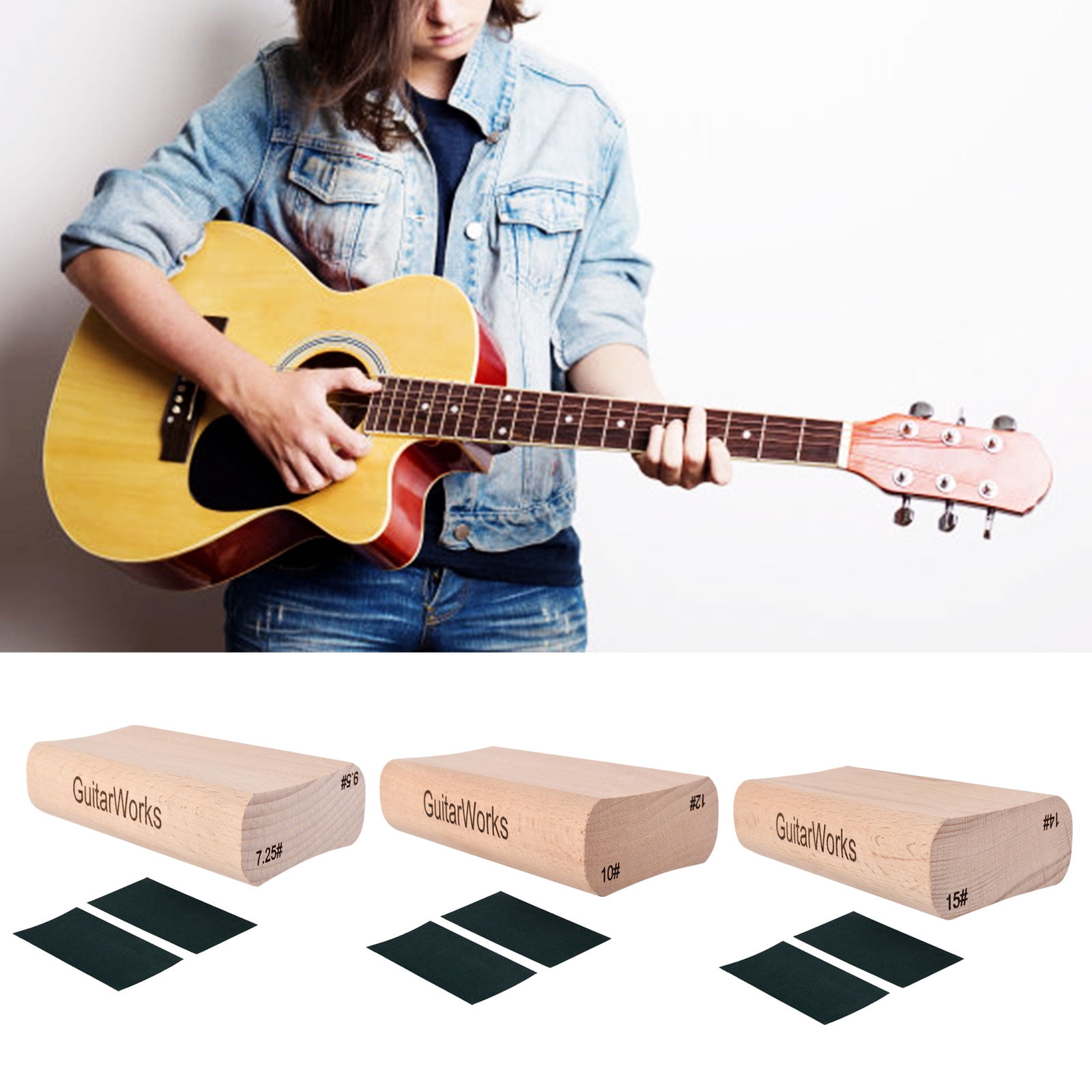 WINDLAND Wood Sanding Block Guitar Fret Leveling Sanding Beam Fret Leveling Luthier Tool
