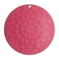 thumbnail image 2 of Thickened large Camellia Heat insulation mat silicone pot mat table mat table mat tableware dish mat Household kitchen 24cm, 2 of 13