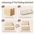 thumbnail image 3 of XIZZI Foldable Single Sofa Bed, Convertible to Bed for Small Spaces, Ideal For Apartments & Small Homes, Compact & Comfy in Beige, 3 of 9