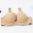 thumbnail image 7 of Yuanlong Womens Push Up Bra Plaid Print Seamless Bralettes Underwire Support Adjustable Strap Side Coverage Comfort Shaping Bra, 7 of 7