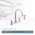 thumbnail image 3 of Moen Solidad Two-Handle High Arc Kitchen Faucet with Side Sprayer, 3 of 5
