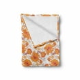 thumbnail image 2 of Orange Soft Flannel Fleece Blanket, Old Fashion Flowers in Full Blossom Damask Inspired Traditional Vintage, Cozy Plush for Indoor and Outdoor Use, 50" x 70", Orange Marigold Maroon, by Ambesonne, 2 of 6
