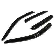 DNA Motoring WVS-024 For 2005 to 2010 Dodge Dakota Quad Cab 4pcs Window Vent Visor Deflector Rain Guard (Dark Smoke) 06 07 08 09