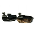 thumbnail image 2 of Showman Black Steel Bumper Spurs w/ Copper Flame Overlay, 2 of 4