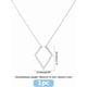 thumbnail image 2 of Collar con colgante de rombo para anillos, collar de acero inoxidable para bodas, para esposa, prometida, enfermera, regalo para mujer., 2 of 9