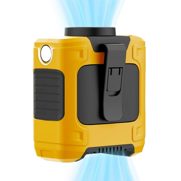 Ventilador de cintura portátil LOUISWARE de 10000 mAh, recargable, amarillo