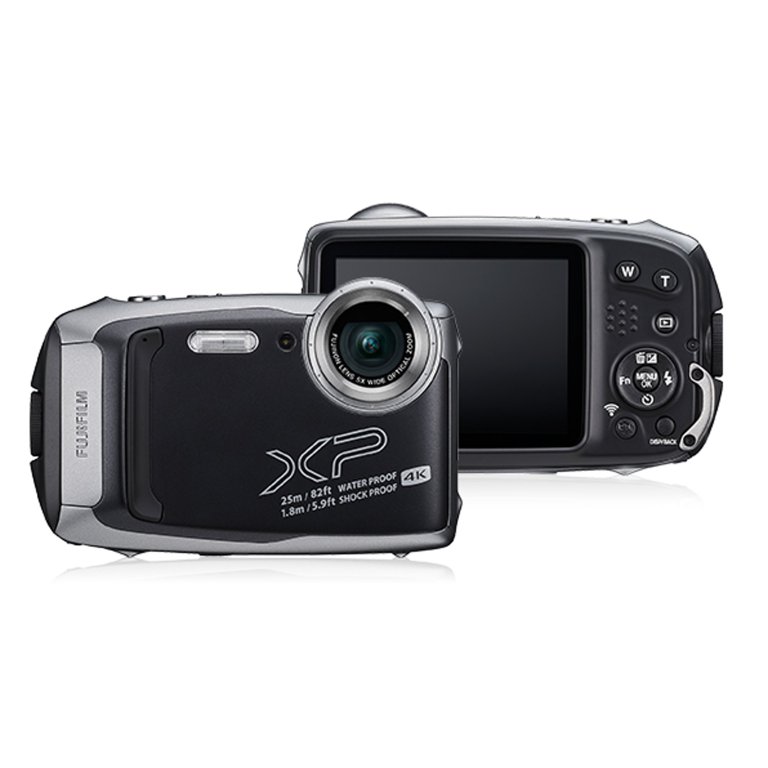 Fujifilm FinePix XP140 Waterproof Digital Camera (Dark Silver) with 64GB SD  Card