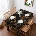 thumbnail image 2 of Golden Black Rectangle Tablecloth, Coastal Sun Moon Mysterious Abstract Waterproof & StainResistant Tablecloth, Washable Oil-proof Table Cover for Dining/Party/Wedding/Camping/Buffet 60x102 In, 2 of 9