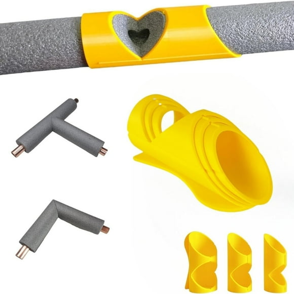 Huayishang Fixing Clip Foam Pipe Insulation Cutting Tool Foam Pipe Cutter Tool Insulation Cutting Fixture In 3 Models For Pipe Insulation In Homes 15mm 22mm 28mm (BSet(3pcs))