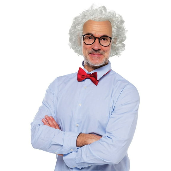 Dress-Up-America Old Man Wig - White Bald Cap Wig for Adults - Halloween Grandpa Wig for Men (White)