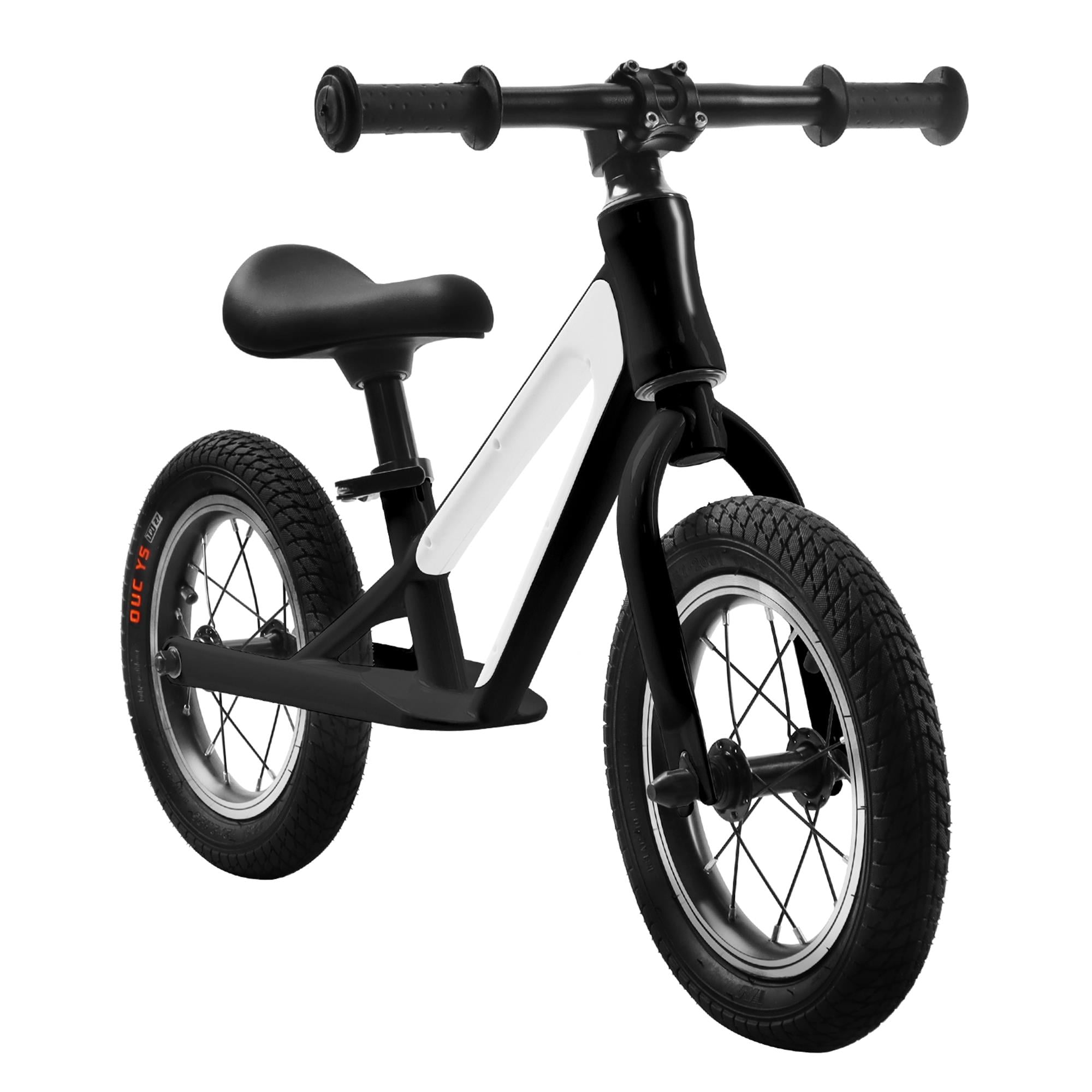CIPACHO Kids Balance Bike with 12" Rubber Foam Tires, Adjustable Seat, Magnesium Alloy Frame Toddler Bike for Kids 1-5 Years, White