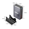 thumbnail image 3 of Chargeur USB C 440W Chargeur GaN Rapide Station de Charge USB C Chargeur pour Ordinateur Portable 16 Rouge, 3 of 7