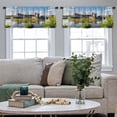 thumbnail image 4 of LALILO Kitchen Curtain Valance Castle Wales Uk Rod Pocket Window Curtain 52"x 18" Set of 2, 4 of 7