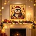 thumbnail image 3 of Christmas Diamond Painting Hanging Ornament Kit, 5D Round Diamond Art Window Wall Hanging with Chain, DIY Christmas Craft for Home Window Tree Decor Gift, 3 of 6