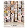 thumbnail image 1 of YUSDECOR 5x7ft Colorful Alphabet Letters Wood Floor Cage Cell Photography Studio Backdrop Background, 1 of 2