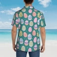 thumbnail image 4 of Honeii Colorful Easter eggs Print Men’s Hawaiian Shirt,Classic Button-Down Short Sleeve Shirt, for Beach, Vacation, and Outdoor Activities,Large, 4 of 7