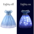 thumbnail image 4 of LED Light-Up White blue Princess Tutu Dress for Girls - Sleeveless Party Gown with Star Sequins, Perfect for Halloween, Christmas, and Special Occasions, Party Dress, Best for Christmas, 4 of 6