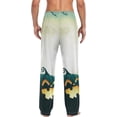 thumbnail image 2 of Halloween Pumpkins Moonlight Men's Pajama Pants, Soft and Comfortable Lounge Sleep Bottoms with Pockets, Men's Sleepwear with Custom Print, Small, 2 of 7