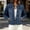 Blue, variant on Women's Solid Cropped Denim Jacket Lapel Collar Button Front Multi Chest Pockets Long Sleeve Casual Jean Outerwear White Pink Blue Dark Tones, Y2K Jacket Blue XXL