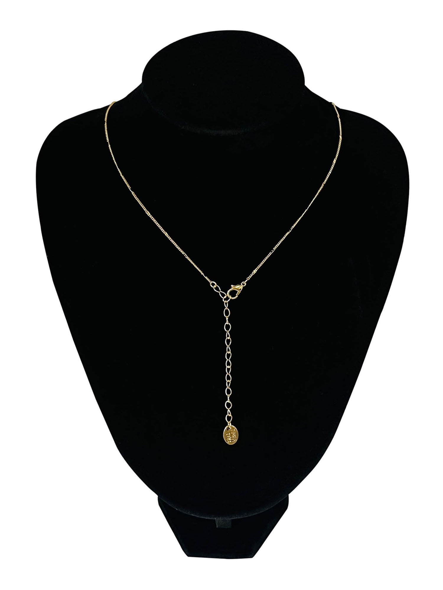 Time and Tru Mother of Pearl Gold Plated Long Pendant Necklace with Lobster Clasp